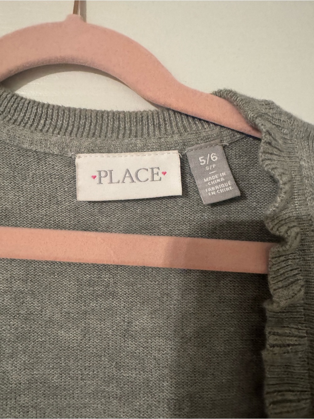 Place Girls Gray Ruffle Open-Front Cardigan - Picture 3 of 3